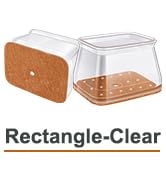 24 Pcs Chair Leg Floor Protectors for Hardwood Floors Rectangle Silicone Covers to Protect Wood T...