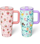 Fimibuke 20oz Kids Insulated Tumbler with Handle, Toddler Water Bottle | Leakproof 18/8 Stainless...