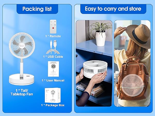 packable fan portable fan cruise fan