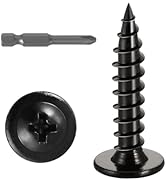 #10 x 1 (100 PCS) Modified Truss Head Wood Screws, Phillips Drive Quick Metal Self Tapping Screws...