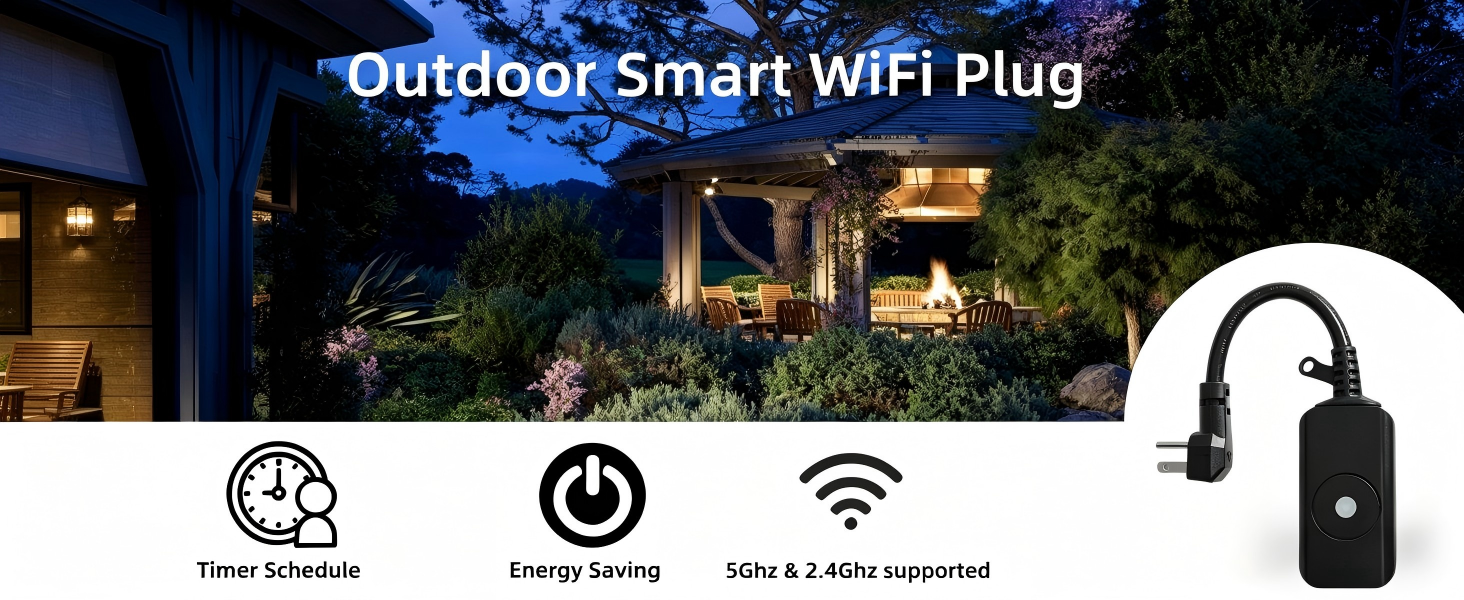 outdoor smart wifi plug outlet