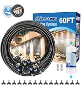 Misters for Outside Patio, Outdoor Water Misting Cooling System w Filter, 60FT|18M. Backyard Mist...