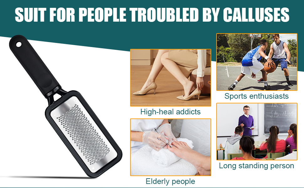Pedicure Foot File - 2Pcs Stainless Steel Colossal foot Rasp, Dead Skin Remover for Feet,