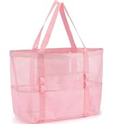 GYEUKHAM Mesh Beach Bag - Large Beach Tote Bag with Multiple Pockets for Family Beach Bag for Toy...