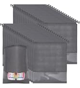 MEEZY 36 Pcs Gray Shoe Bags for Travel Storage Packing Sneakers Beach | 12.6x17.3 in Large Drawst...