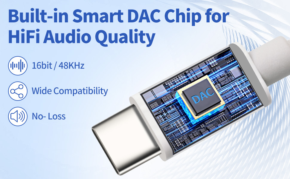 USB C to 3.5mm Audio Aux Jack Cable