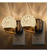 L LOHAS LED Night Lights Plug Into Wall 2 Pack,Dusk to Dawn Sensor,10-Color RGB Dimmable Night Li...
