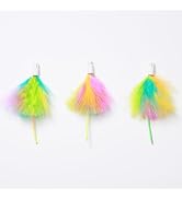 FEELNEEDY 3 Packs Replacement Feathers Compatible Interactive Cat Toy FN-P20 (3 Pcs), Only Access...