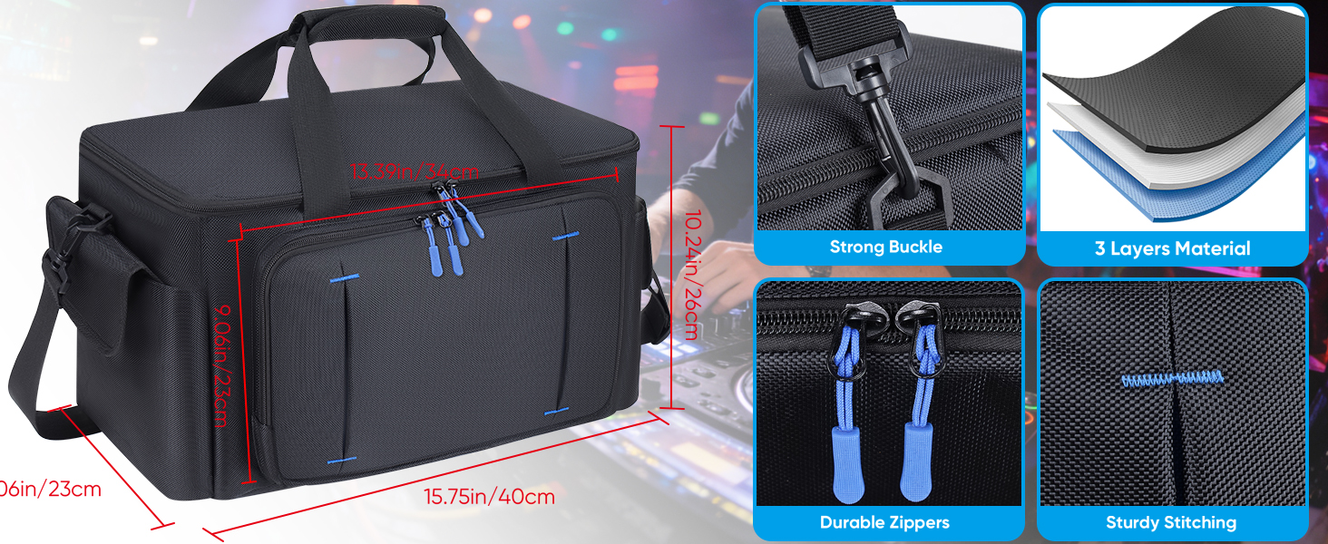 DJ Cable File Bag Gig Cords Organizer Storage Musician Music Equipment Accessories Travel Large