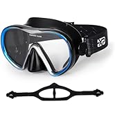 Scuba Diving Mask for Adults - Anti-Fog Swim Mask Wide View Swimming Goggles with Nose Cover Prof...