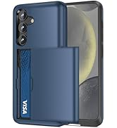 Jiunai for Samsung S24 Plus Case with Card Holder 2024, Dual Layer Protective Shockproof Pocket C...