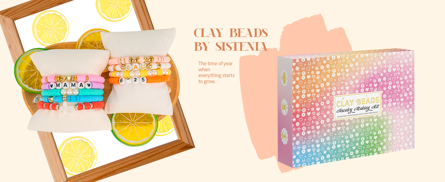 clay beads bracelet making kit