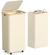 Yecaye 100L Large Capacity Laundry Hamper – Foldable Rolling Laundry Basket, Mobile Clothes Hampe...