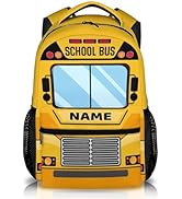 GIHSWE School Backpack for Kids Boys, Custom Schoolbag Gifts for Car Lovers, 17" Cool School Bus ...