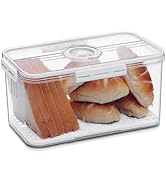 Gifhomfix Plastic White Bread Box | Airtight, Time Recording, Bread Storage | Kitchen Counter