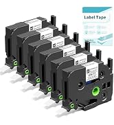12mm 0.47 Laminated White Label Tape Relpacement for TZe-231 Brother Label Maker Refills, Compati...