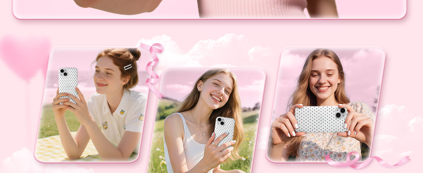QLTYPRI Cute Polka Dot Phone Case