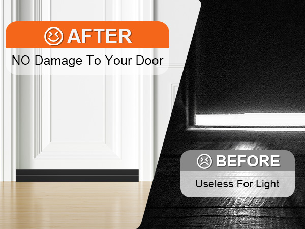 OXRQ Door Draft Stopper for Bottom of Door SOLUTION TO Block Light