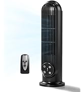 Winado 2-in-1 Mini Tower Fan, 16" Portable Bladeless Floor/Wall-Mounted Fan w/Remote Control, LED...