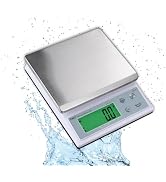 Polit Sun Lite Digital Food Scale 6.6lb/3kg|0.1g/0.005oz Accuracy Waterproof Kitchen Scale with L...