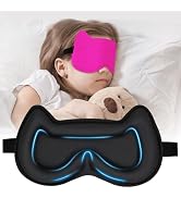 3D Kids Sleep Eye Mask: 3D Contoured Cup Sleeping Masks, Blindfold Sleep Eye Cover with Adjustabl...
