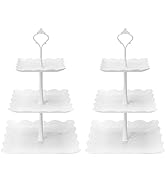 Coitak Plastic Cupcake Stands, 3 Tier Cupcake Stand, Dessert Tower Tray for Tea Party, Baby Showe...