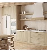 BESWEE Light Beige Oak Wood Grain Contact Paper for Countertops Waterproof Thick Peel and Stick F...