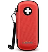 MEDMAX Epipen Medical Carrying Case, Hard Shell EVA Shock Absorption Travel Medication Organizer ...