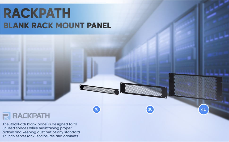 RackPath Rack Mount Panel with Venting