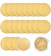 ComMarker 20 Pcs 3mm Brass Blank Challenge Coin,3mm Thickness Threaded Edged 40 mm Engraving Blan...