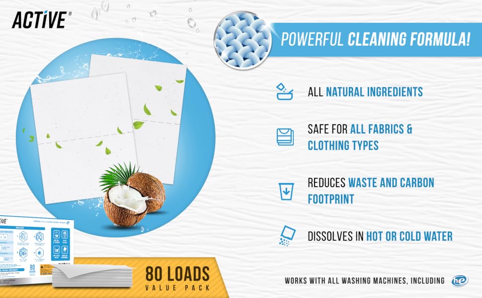 Compact and Liquidless Slim Detergent Sheet