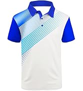 ZITY Mens Golf Shirt Short Sleeve Sport Moisture Wicking Performance Print Golf Polo Shirts for M...