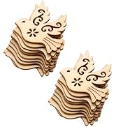 20PCS Peace Dove Figurine, Brown Wooden Peace Dove Ornaments Crafts Home Christmas Tree Hanging D...