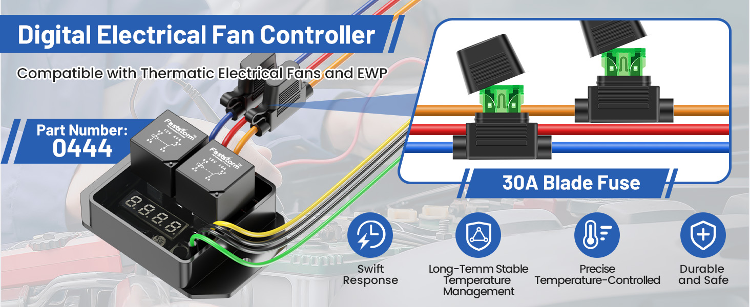 Digital Radiator Fans Controller Swith 12V and 24V