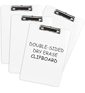 Macroclo Dry Erase Clipboard 4 Pack, Hardboard Clip Board 8.5x11 for Classroom, Students, Kid, A4...