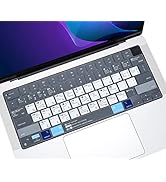 Keyboard Cover with MAC OS Shortcut Hot Keys for Apple MacBook Pro 14 inch A2442 A2779 2021 2023/...