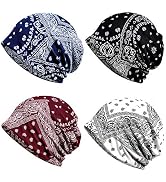 ELLEWIN Cotton Slouchy Beanie Hip-Hop Soft Lightweight Running Beanie Adult Skull Hats Cap for Me...