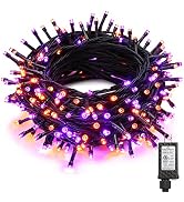 BrizLabs Orange & Purple Halloween Lights, 78.74ft 240 LED Orange Lights Connectable, 8 Modes Out...