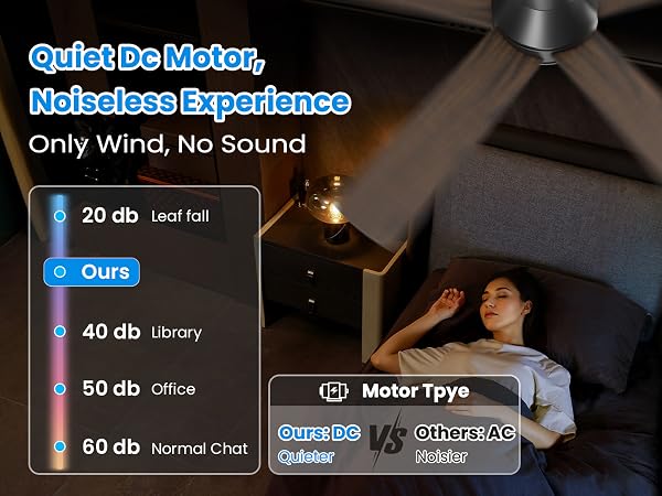 Quiet ceiling fan