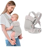 IULONEE Baby Carrier Wrap Ergonomic Baby Strap Carrier Front & Back Backpack Carry Adjustable Inf...