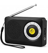 PRONLY 802 Portable AM FM Radio with Headphone Jack, Battery Operated | Compact Transistor Radio ...