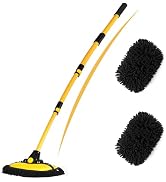EVERRUSH 56.7" Car Wash Brush Mop Kit Microfiber Car Washing Sponge Mitt with Long Handle Car Cle...