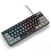 Mini 60% Gaming Keyboard, RGB Backlit 61 Key Ultra-Compact Keyboard, MageGee TS91 Ergonomic Water...