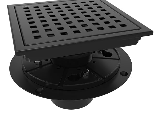 black shower drain
