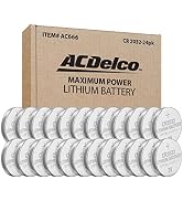 ACDelco CR2032 3V Lithium Coin Cell Battery, Watch and Electronics Button Batteries, 24-Count