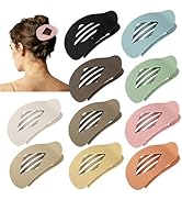 10 PCS Hair Clips for Women - Medium Matte Flat Hair Claw Clips, 4.2 Inch Strong Hold Non-Slip Ja...
