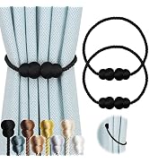 Hangtty Magnetic Curtain Tiebacks 2 Pack Rope Decorative Curtain Tie Backs Elegant Curtain Holder...