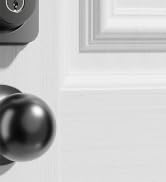 Ulecoce Fingerprint Keypad Deadbolt with Handle Set, Keyless Entry Door Lock, Door Locks for Fron...