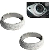 Opuweiy Exhaust Gasket, 2 PCS Sealed Exhaust Manifold Gasket, 2.5In Leakproof Exhausts Pipe Manif...