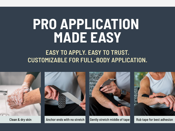 KT Tape - pro application made easy. Easy to apply, easy to trust